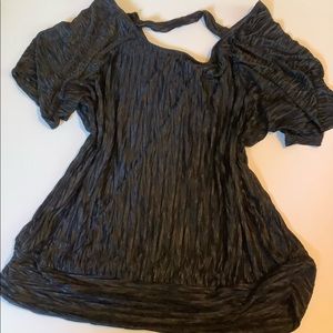 Torrid Crinkle Top Cap Sleeve Banded Low Back 2X